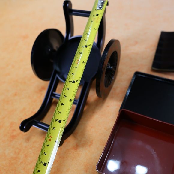 Japanese Carriage Trinket Box Goshoguruma Black Yamanaka Lacquer acrylic - Picture 3 of 9